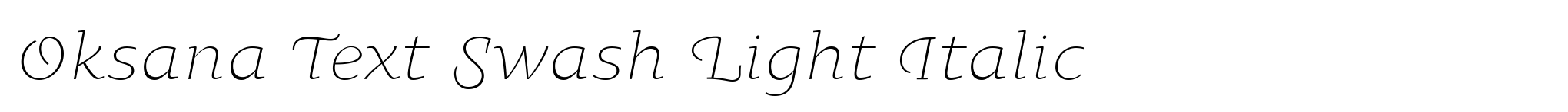 Oksana Text Swash Light Italic image